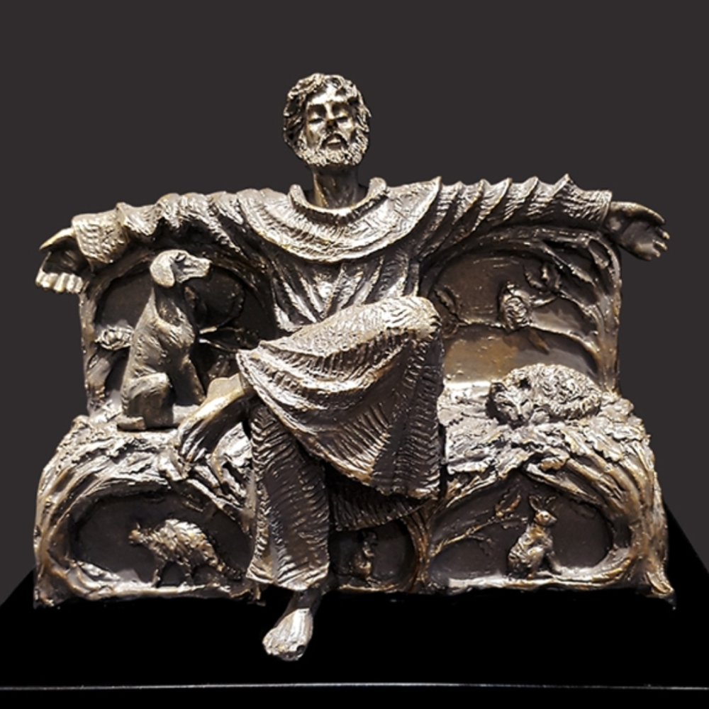 New Authentic Saint Francis Praising God's Creation Sculpture By Timothy Schmalz